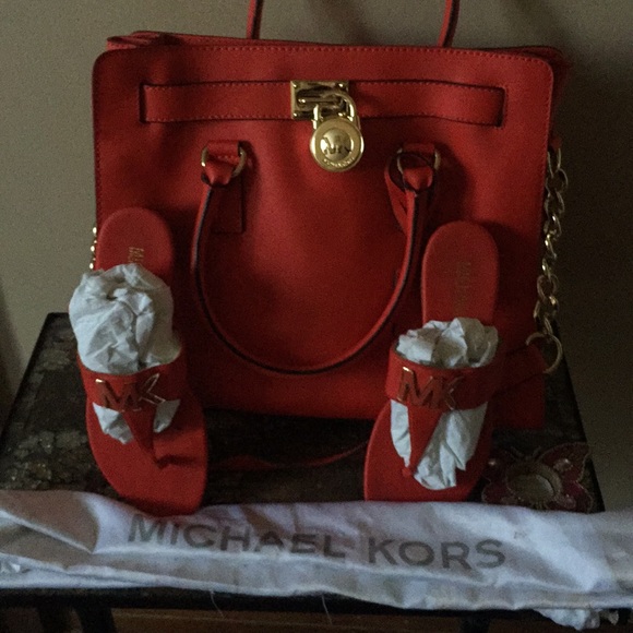 Michael kors Hamilton Bag Matching Logo shoes 7.5 - Picture 2 of 7